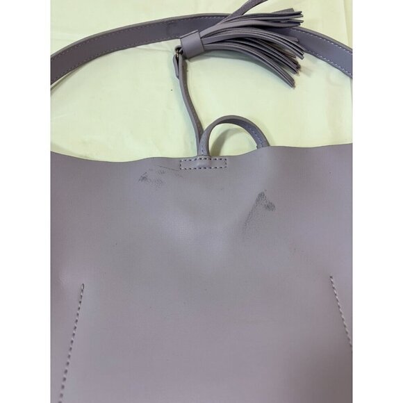 Mello World PURPLE BASKET WEAVE BUCKET BAG Purse/ Shoulder Bag - Picture 5 of 14